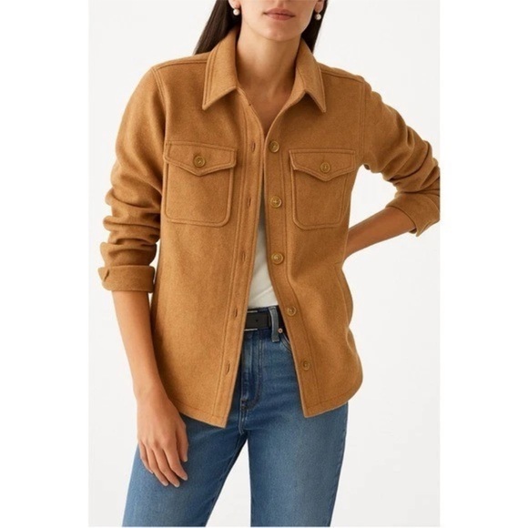 J. Crew Jackets & Blazers - J. Crew wool blend camel Shacket